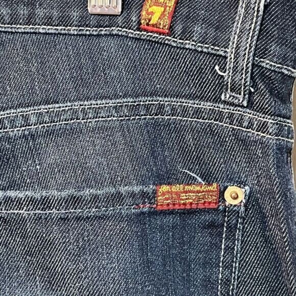 Seven 7 For All Mankind Mens Bootcut Relaxed Dark Wash Jeans 34 31 - Picture 6 of 8